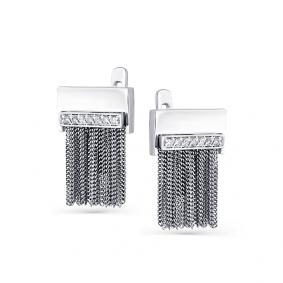 Серьги из белого золота Мастер Бриллиант 05M2-207871-00-00 с бриллиантом 05M2-207871-00-00 фото