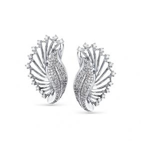 Серьги из белого золота Мастер Бриллиант 05M2-207884-00-00 с бриллиантом 05M2-207884-00-00 фото