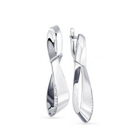 Серьги из белого золота Мастер Бриллиант 05M2-207894-00-00 с бриллиантом 05M2-207894-00-00 фото