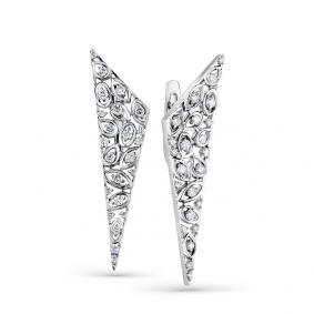 Серьги из белого золота Мастер Бриллиант 05M2-207926-00-00 с бриллиантом 05M2-207926-00-00 фото