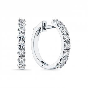 Серьги из белого золота Мастер Бриллиант 05M2-208086-00-00 с бриллиантом 05M2-208086-00-00 фото