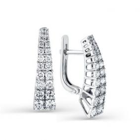 Серьги из белого золота Мастер Бриллиант 05M2-208241-00-00 с бриллиантом 05M2-208241-00-00 фото