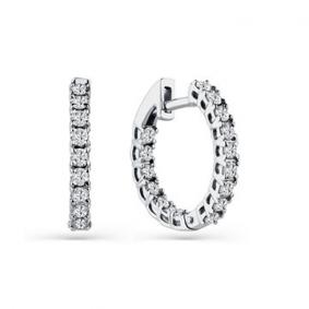 Серьги из белого золота Мастер Бриллиант 05M2-208388-00-00 с бриллиантом 05M2-208388-00-00 фото