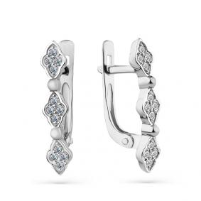 Серьги из белого золота Мастер Бриллиант 05M2-208430-00-00 с бриллиантом 05M2-208430-00-00 фото