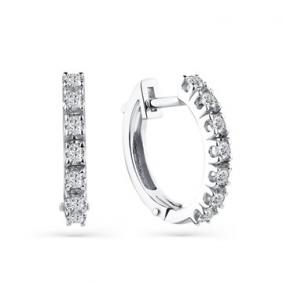 Серьги из белого золота Мастер Бриллиант 05M2-208434-00-00 с бриллиантом 05M2-208434-00-00 фото