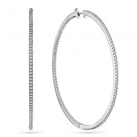 Серьги из белого золота Мастер Бриллиант 05M2-208601-00-00 с бриллиантом 05M2-208601-00-00 фото