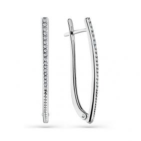 Серьги из белого золота Мастер Бриллиант 05M2-208668-00-00 с бриллиантом 05M2-208668-00-00 фото