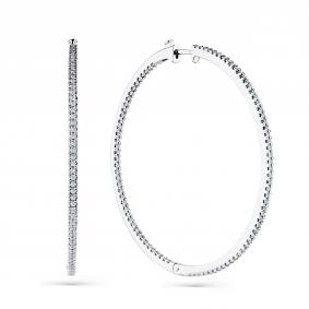 Серьги из белого золота Мастер Бриллиант 05M2-208691-00-00 с бриллиантом 05M2-208691-00-00 фото