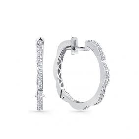 Серьги из белого золота Мастер Бриллиант 05M2-208789-00-00 с бриллиантом 05M2-208789-00-00 фото