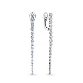 Серьги из белого золота Мастер Бриллиант 05M2-208904-00-00 с бриллиантом 05M2-208904-00-00 фото