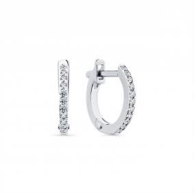 Серьги из белого золота Мастер Бриллиант 05M2-209021-00-00 с бриллиантом 05M2-209021-00-00 фото