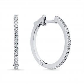 Серьги из белого золота Мастер Бриллиант 05M2-209025-00-00 с бриллиантом 05M2-209025-00-00 фото