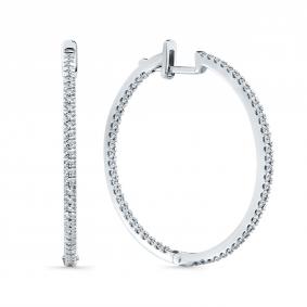 Серьги из белого золота Мастер Бриллиант 05M2-209375-00-00 с бриллиантом 05M2-209375-00-00 фото