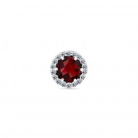 Подвеска из белого золота Мастер Бриллиант 05M3-230017-00-33 с бриллиантом и родолитом 05M3-230017-00-33 фото