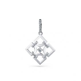 Подвеска из белого золота Мастер Бриллиант 05M3-230024-00-00 с бриллиантом 05M3-230024-00-00 фото