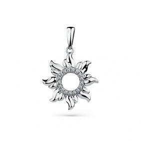 Подвеска из белого золота Мастер Бриллиант 05M3-230029-00-00 с бриллиантом 05M3-230029-00-00 фото