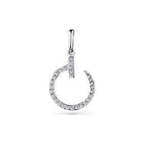 Подвеска из белого золота Мастер Бриллиант 05M3-230036-00-00 с бриллиантом 05M3-230036-00-00 фото
