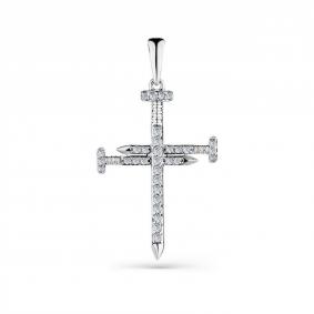 Подвеска из белого золота Мастер Бриллиант 05M3-230063-00-00 с бриллиантом 05M3-230063-00-00 фото