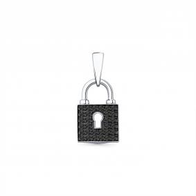 Подвеска из белого золота Мастер Бриллиант 05M3-230093-00-48 с чёрным бриллиантом 05M3-230093-00-48 фото