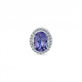 Подвеска из белого золота Мастер Бриллиант 05M3-230854-00-31 с бриллиантом и танзанитом 05M3-230854-00-31 фото