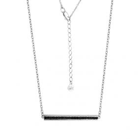 Колье из белого золота Мастер Бриллиант 05M6-260413-00-48 с чёрным бриллиантом 05M6-260413-00-48 фото