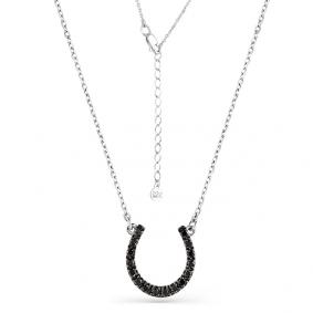 Колье из белого золота Мастер Бриллиант 05M6-260418-00-48 с чёрным бриллиантом 05M6-260418-00-48 фото