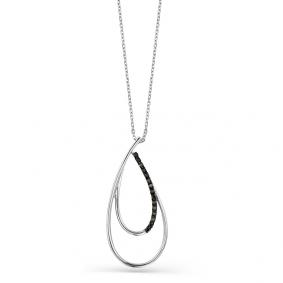 Колье из белого золота Мастер Бриллиант 05M6-260449-00-48 с чёрным бриллиантом 05M6-260449-00-48 фото