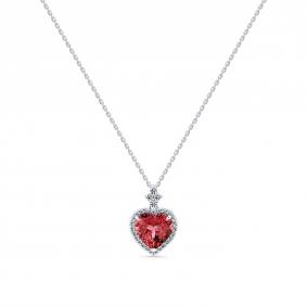 Колье из белого золота Мастер Бриллиант 05M6-260534-05-18 с бриллиантом и турмалином 05M6-260534-05-18 фото