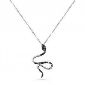 Колье из белого золота Мастер Бриллиант 05M6-260543-00-48 с чёрным бриллиантом 05M6-260543-00-48 фото