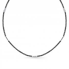 Колье из белого золота Мастер Бриллиант 05M6-260623-01-48 с чёрным бриллиантом 05M6-260623-01-48 фото