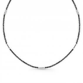 Колье из белого золота Мастер Бриллиант 05M6-260623-03-48 с чёрным бриллиантом 05M6-260623-03-48 фото