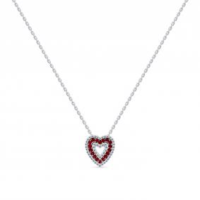 Колье из белого золота Мастер Бриллиант 05M6-260718-00-30 с бриллиантом и шпинелью 05M6-260718-00-30 фото