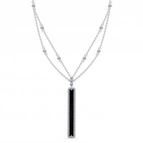 Колье из белого золота Мастер Бриллиант 05M6-260753-00-04 с бриллиантом и агатом 05M6-260753-00-04 фото