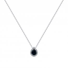 Колье из белого золота Мастер Бриллиант 05M6-260767-00-02 с бриллиантом и сапфиром 05M6-260767-00-02 фото