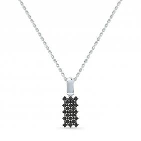 Колье из белого золота Мастер Бриллиант 05M6-260805-00-48 с чёрным бриллиантом 05M6-260805-00-48 фото