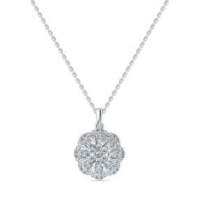 Колье из белого золота Мастер Бриллиант 05M6-260809-00-00 с бриллиантом 05M6-260809-00-00 фото