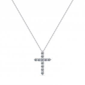 Колье-крест из белого золота Мастер Бриллиантс бриллиантом 05M6-260819-00-00 05M6-260819-00-00 фото