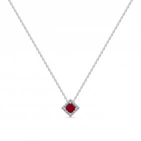 Колье из белого золота Мастер Бриллиант 05M6-260830-00-03 с бриллиантом и рубином 05M6-260830-00-03 фото