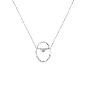 Колье из белого золота Мастер Бриллиант 05M6-298 с бриллиантом 05M6-298 фото