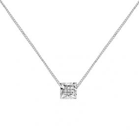 Колье из белого золота Мастер Бриллиант 05M6-343 с бриллиантом 05M6-343 фото