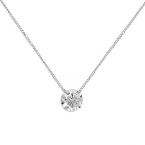 Колье из белого золота Мастер Бриллиант 05M6-344 с бриллиантом 05M6-344 фото