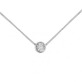 Колье из белого золота Мастер Бриллиант 05M6-345 с бриллиантом 05M6-345 фото