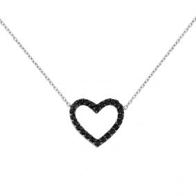Колье из белого золота Мастер Бриллиант 05M6-353-48 с чёрным бриллиантом 05M6-353-48 фото