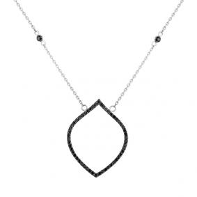 Колье из белого золота Мастер Бриллиант 05M6-379-48 с чёрным бриллиантом 05M6-379-48 фото
