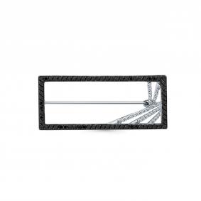 Брошь из белого золота Мастер Бриллиант 05M7-270329-00-55 с бриллиантом и чёрным бриллиантом 05M7-270329-00-55 фото