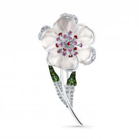 Из белого золота Мастер Бриллиант 05M7-270391-00-55 с бриллиантом, сапфиром, кварцем, шпинелью и хромдиопсидом 05M7-270391-00-55 фото