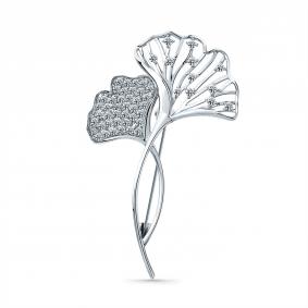 Брошь из белого золота Мастер Бриллиант 05M7-270402-00-70 с бриллиантом 05M7-270402-00-70 фото