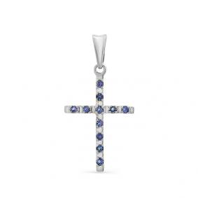 Подвеска из белого золота Мастер Бриллиант 05M8-173-02 с сапфиром 05M8-173-02 фото