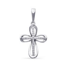 Подвеска из белого золота Мастер Бриллиант 05M8-254 с бриллиантом 05M8-254 фото