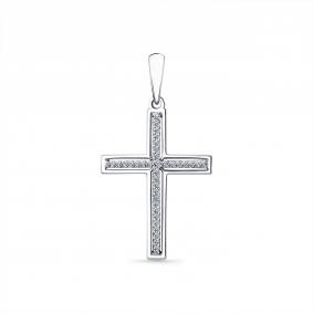 Подвеска из белого золота Мастер Бриллиант 05M8-280259-00-00 с бриллиантом 05M8-280259-00-00 фото